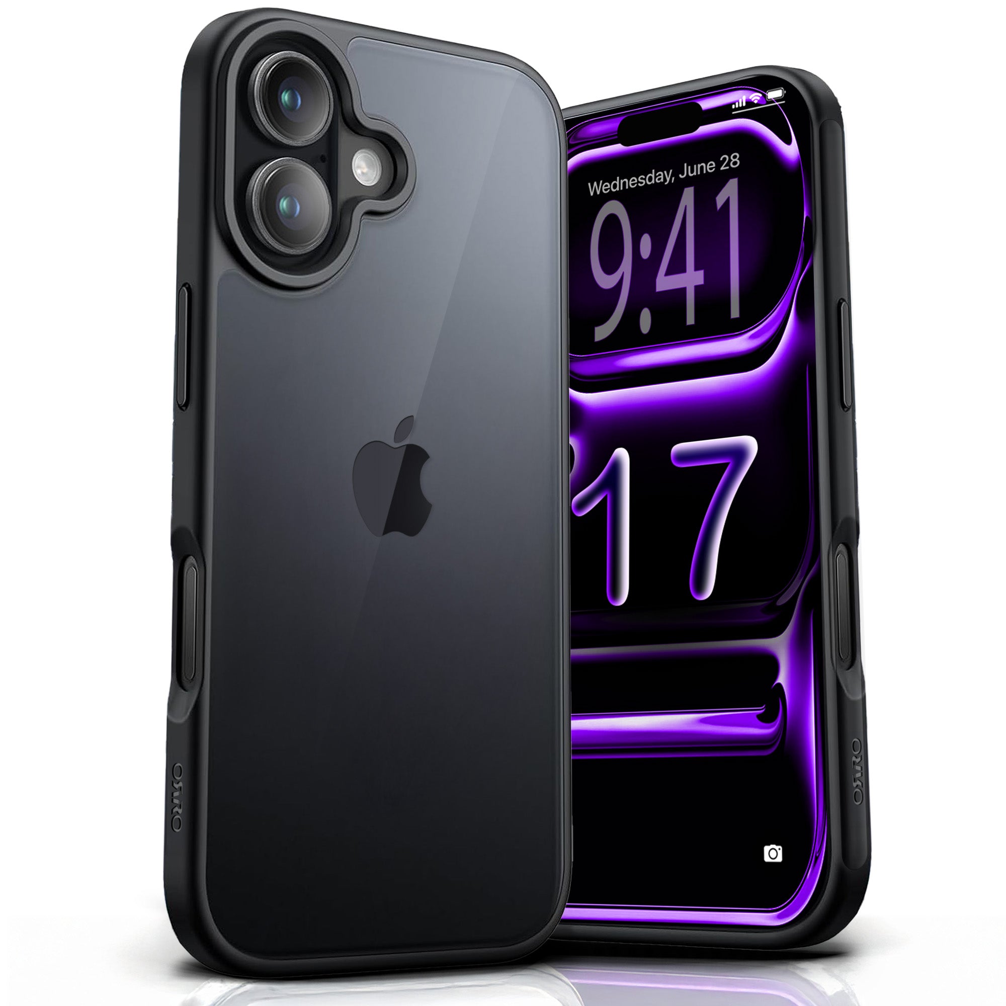 ORRO iPhone 17 Series Case - Black Edge Clear Back