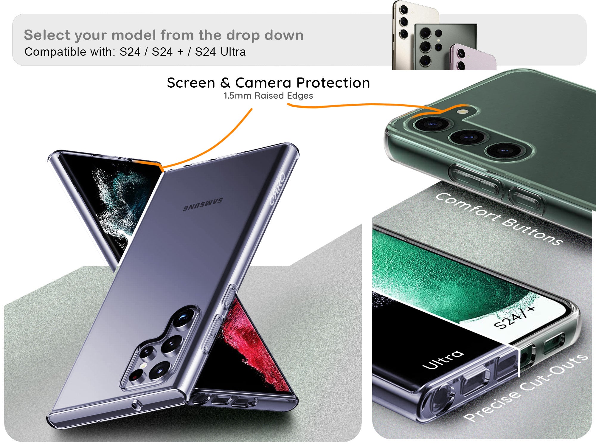 ORRO Samsung S24 Series Clear Case