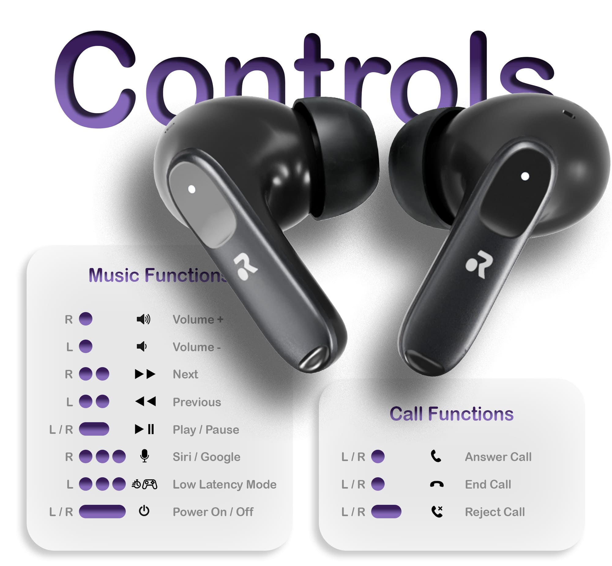 ORRO EcoBuds + (2nd Generation) — True Wireless Earphones, Black