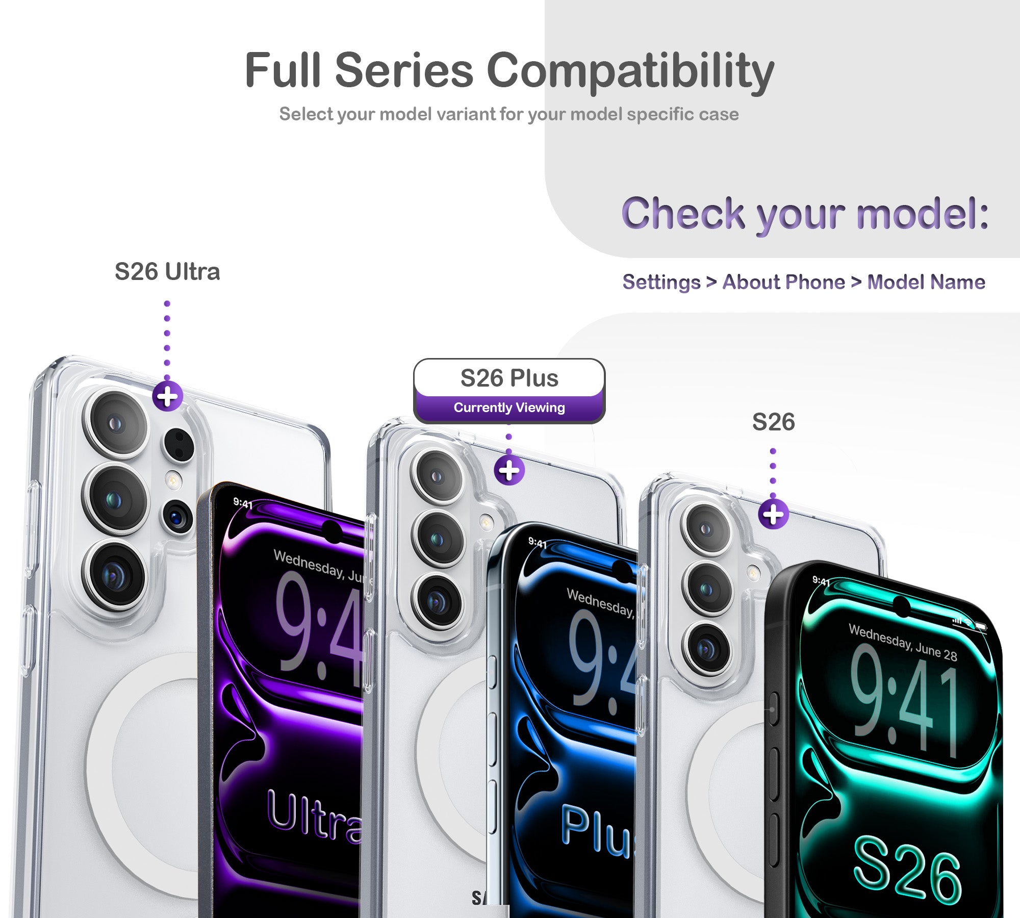 ORRO Samsung S26 Series Case - Clear MagSafe