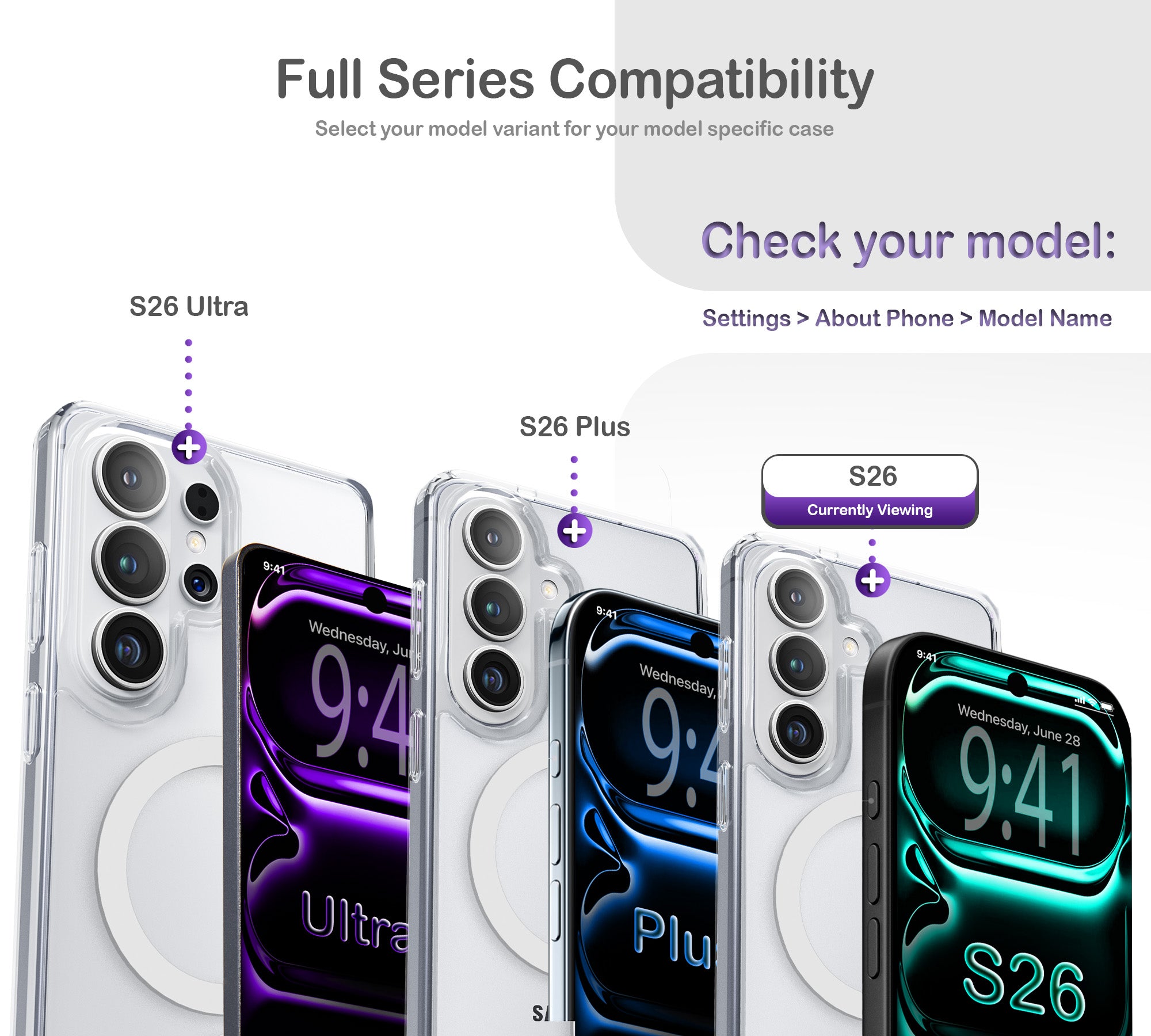ORRO Samsung S26 Series Case - Clear MagSafe